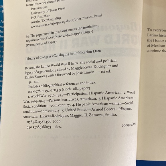 Beyond the Latino World War II Hero (hardcover) 2009 - Picture 3 of 9